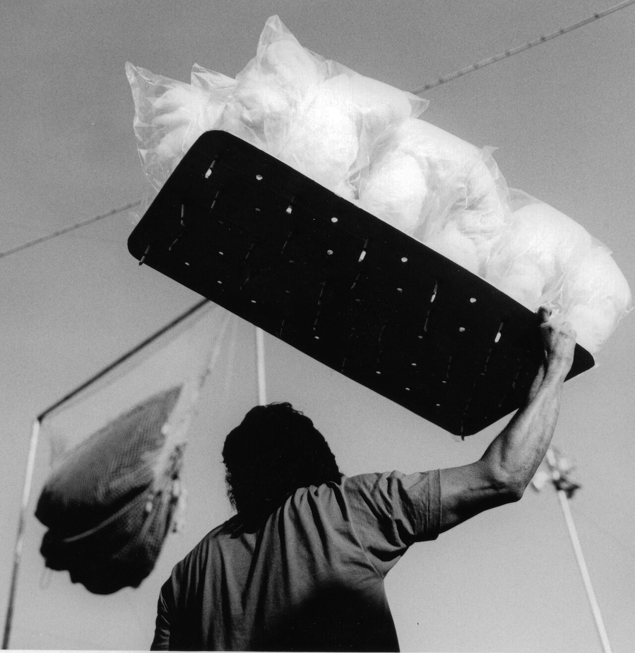 Cotton candy man county fair indio, by Christopher Flach