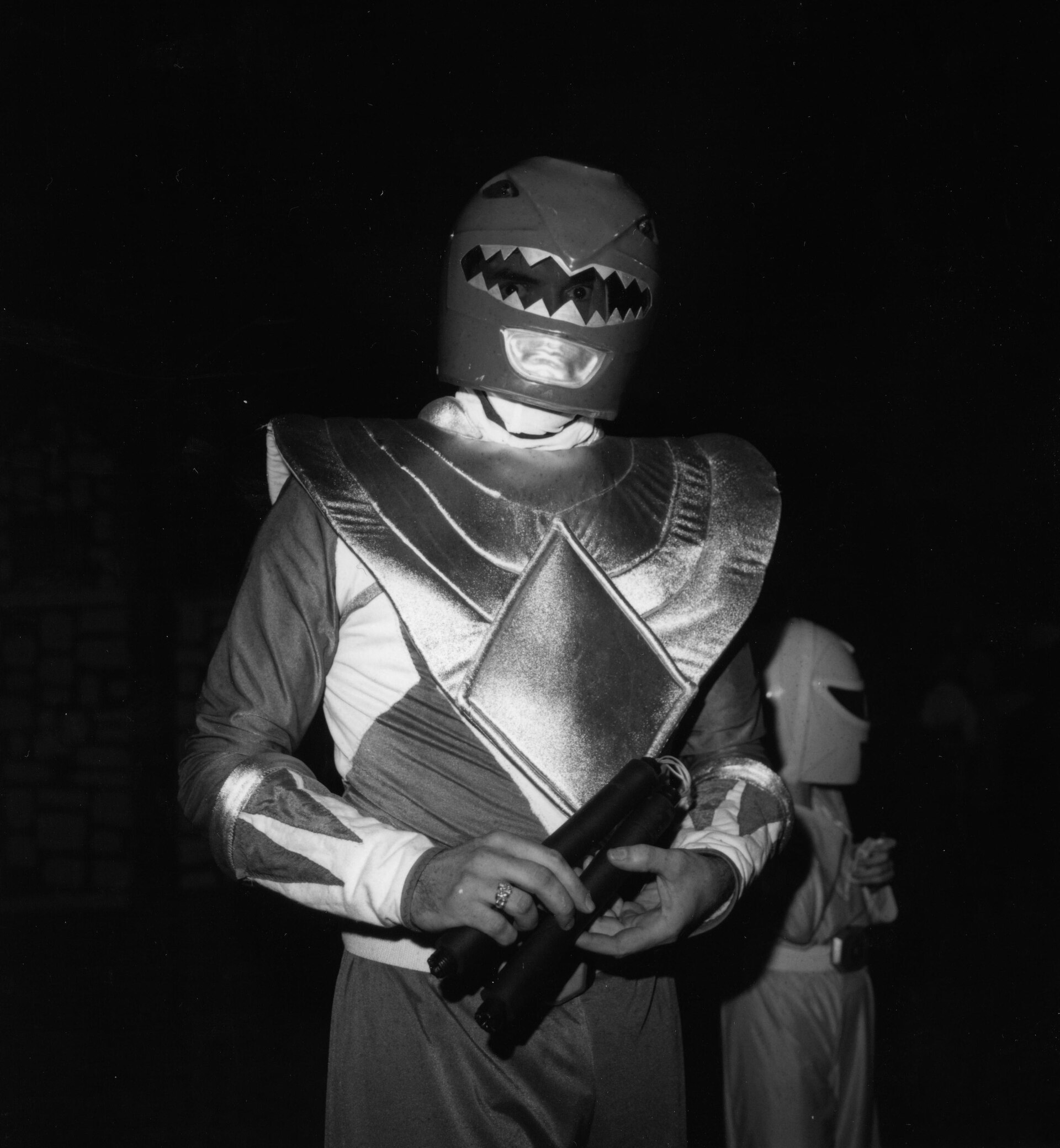Mask man palm sptings, by Christopher Flach