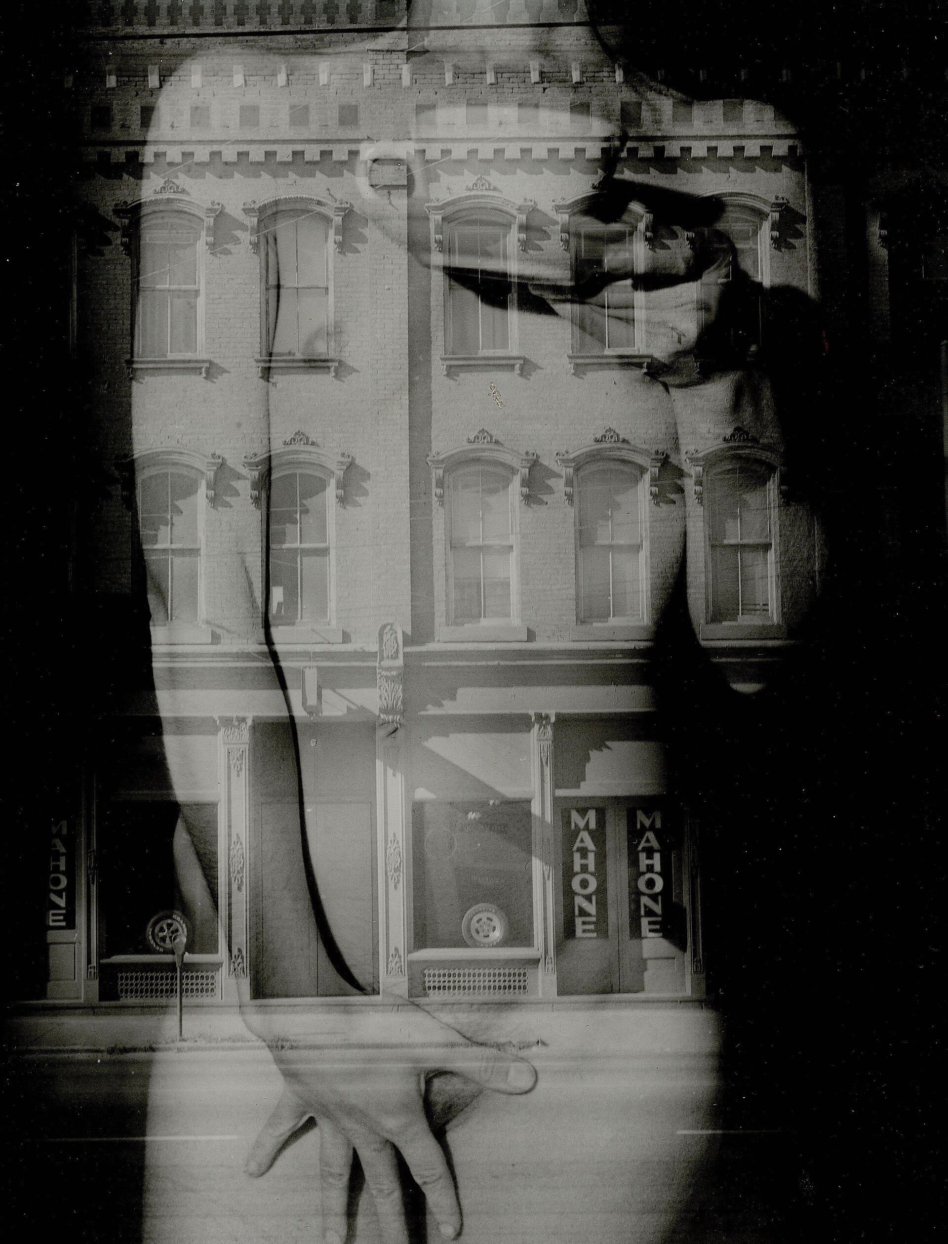 Nancy front street Marietta Ohio 4x5 poloroid, by Christopher Flach