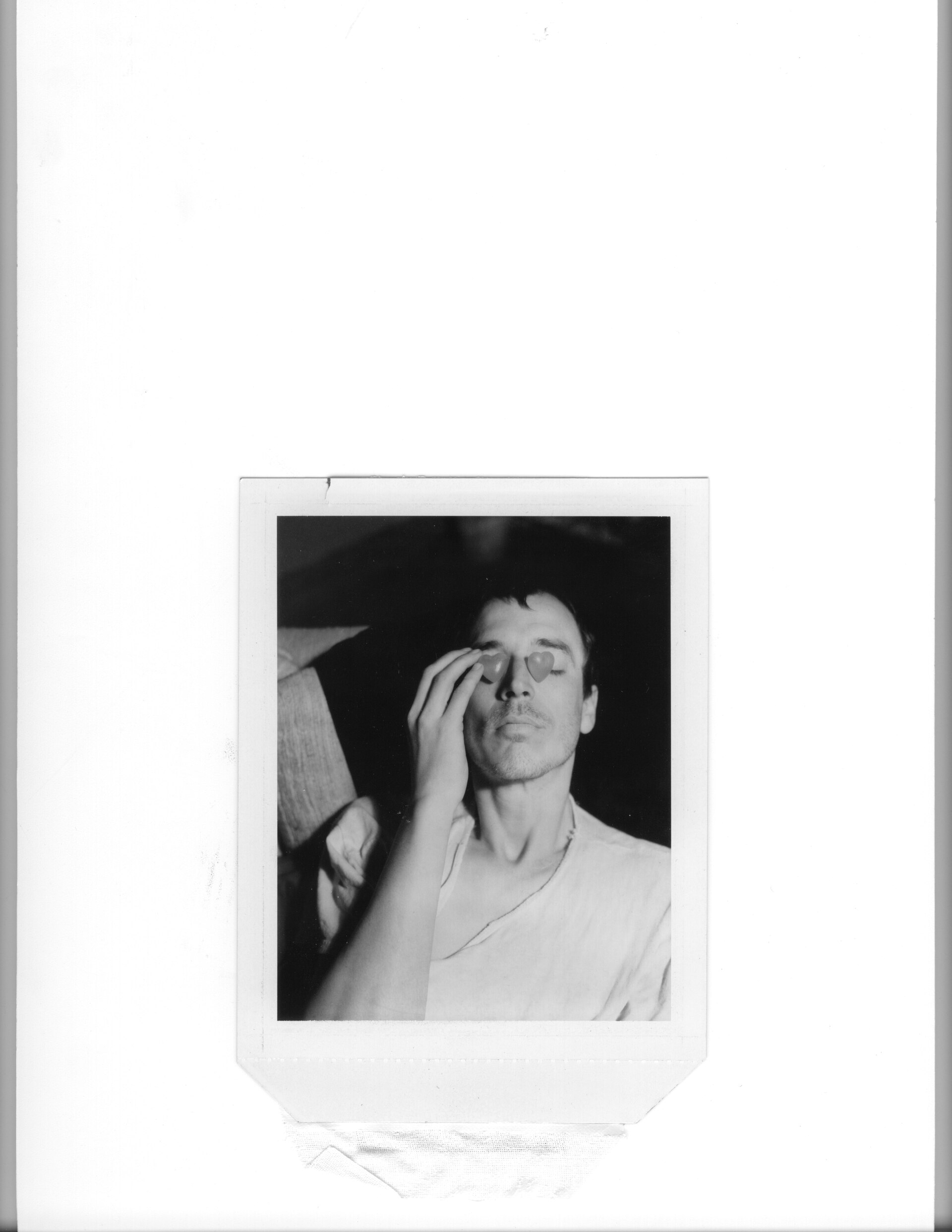 Skip with ice tray hearts for eyes la ca poloroid 4x5 speed graphic, by Christopher Flach