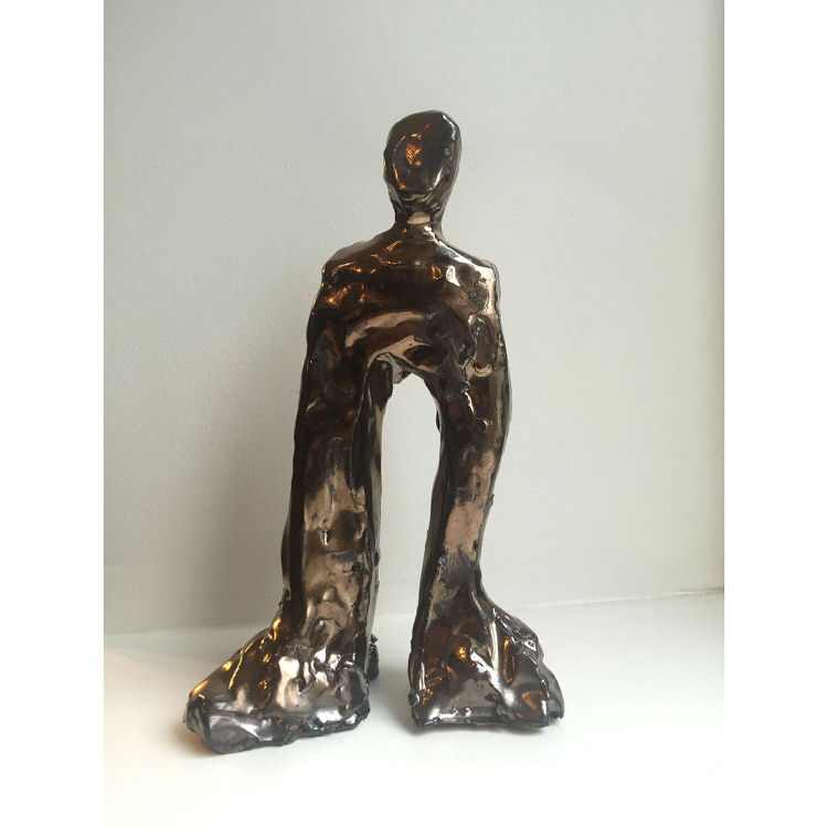 Glazed Bronze Ceramic Figure, by Christopher Flach
