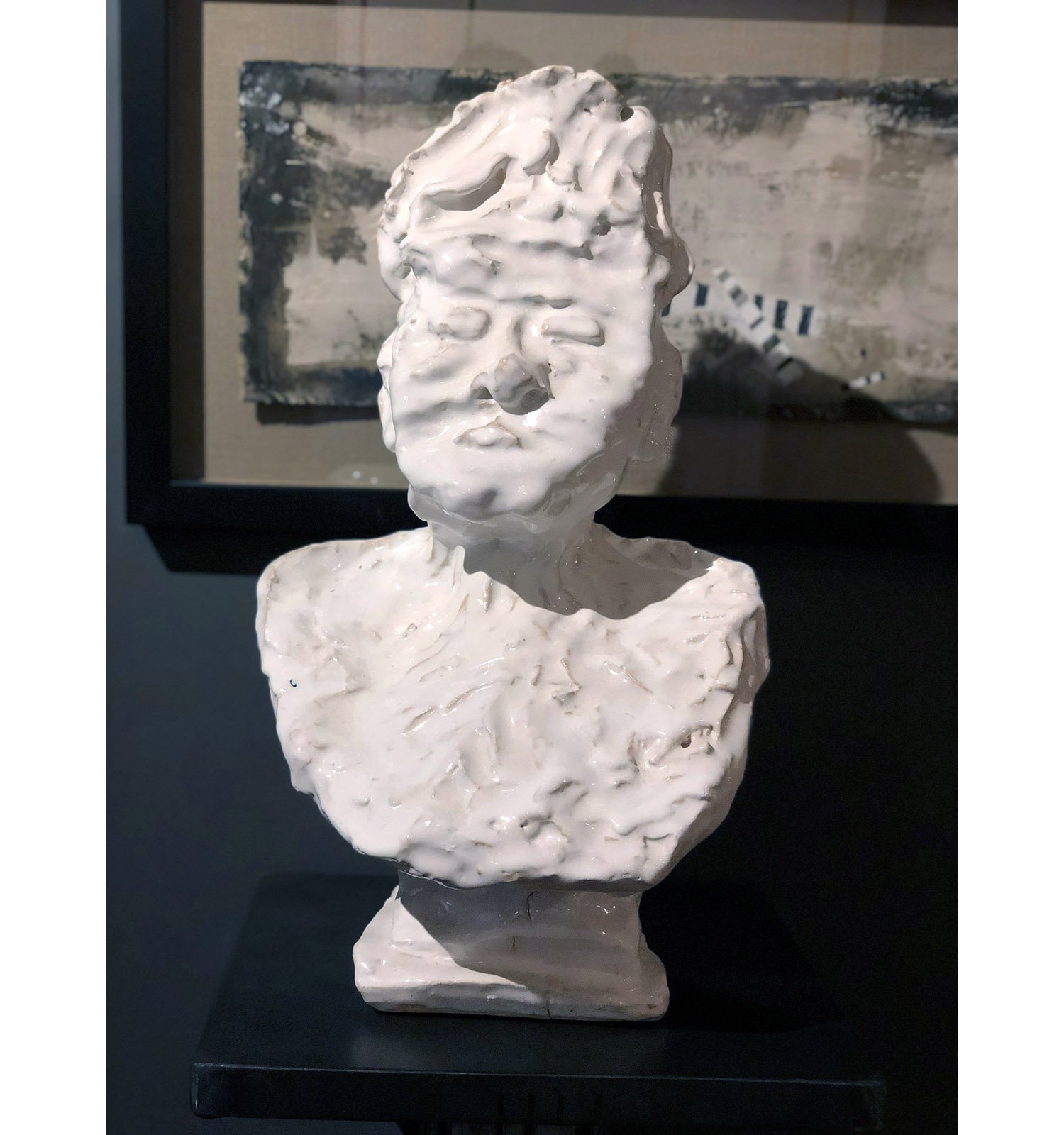 Glazed Ceramic Bust of Joseph Roulin, by Christopher Flach