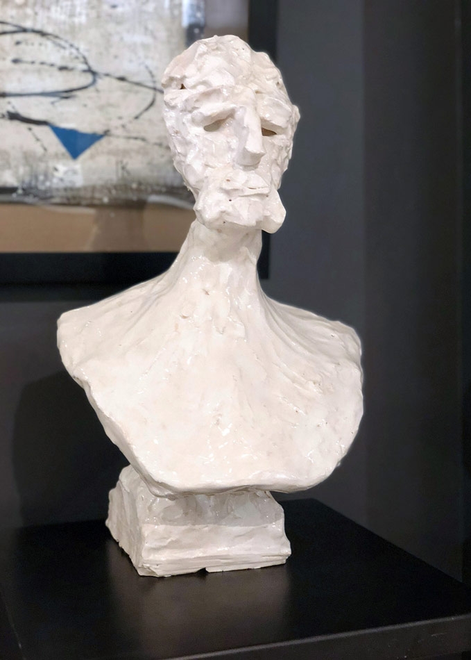 Large Ceramic Bust of Abraham Lincoln, by Christopher Flach