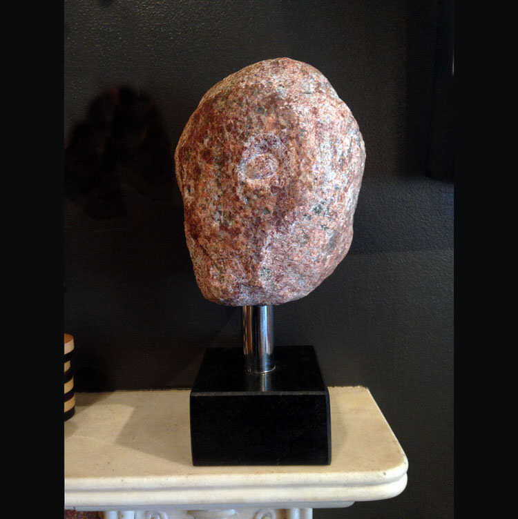 Marble Sculpture of Head on Stand, by Christopher Flach